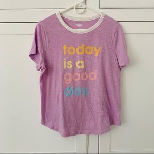 Old Navy Lavender Today is a good day T-shirt Size Large